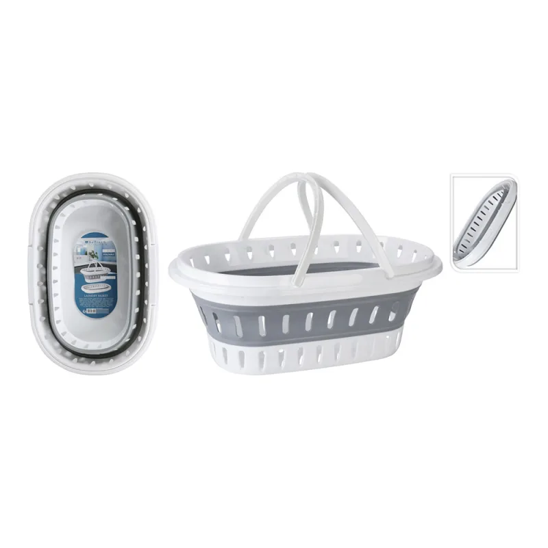 Bathroom Solutions Cesta Plegable para la Ropa 60 x 40 x 27 cm