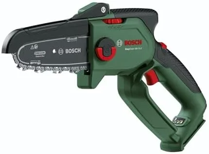 Bosch Mini Motosierra a Batería EasyChain 18V-15-7 (Para cortar madera; sistema de 18 voltios; velocidad de la cadena: 6,95 m/s; sin batería)