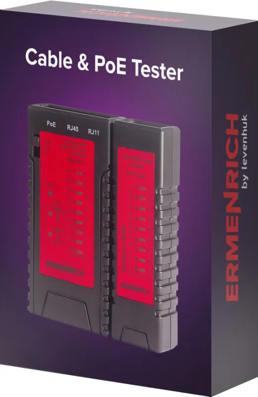 Comprobador de cables y PoE Ermenrich NetGeeks NP10