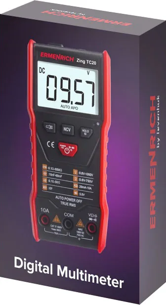 Multímetro digital Ermenrich Zing TC20