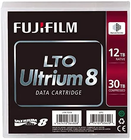 Fujifilm Cartridge Fuji Lto8 Ultrium 12Tb/30Tb Blank Data Tape, W128282994 (12Tb/30Tb Blank Data Tape 12000 GB Lto 1.27 Cm)