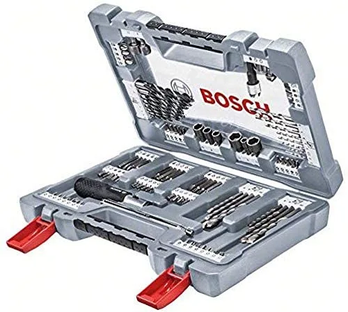 Bosch Professional Maletín con 105 unidades para taladrar y atornillar Premium X-Line Set (para madera, metal y hormigón, Accesorios taladro)