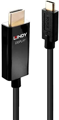 Lindy 43293 adaptador de cable de vídeo 3 m USB Tipo C HDMI tipo A (Estándar) Negro