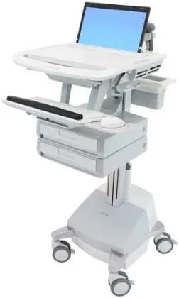 Ergotron StyleView Aluminio, Gris, Blanco Portátil Carro multimedia