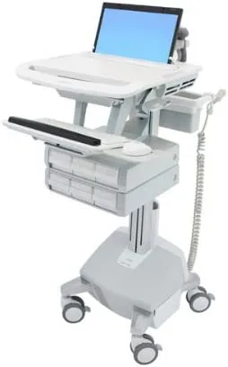 Ergotron StyleView Multimedia Tarjeta Aluminio, Gris, Blanco Portátil