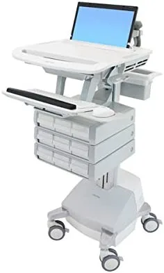 Ergotron StyleView Multimedia Tarjeta Aluminio, Gris, Blanco Portátil