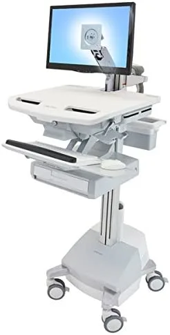 Ergotron StyleView Aluminio, Gris, Blanco Panel plano Carro multimedia