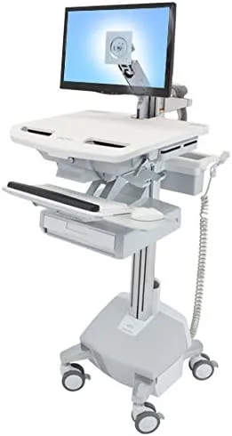 Ergotron StyleView Aluminio, Gris, Blanco Panel plano Carro multimedia