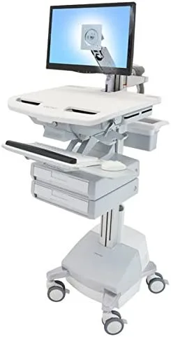 Ergotron StyleView Aluminio, Gris, Blanco Panel plano Carro multimedia