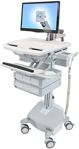 Ergotron StyleView Aluminio, Gris, Blanco Panel plano Carro multimedia