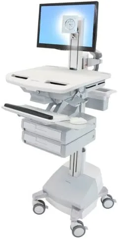 Ergotron StyleView Aluminio, Gris, Blanco Panel plano Carro multimedia