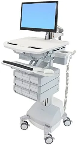 Ergotron StyleView Aluminio, Gris, Blanco Panel plano Carro multimedia