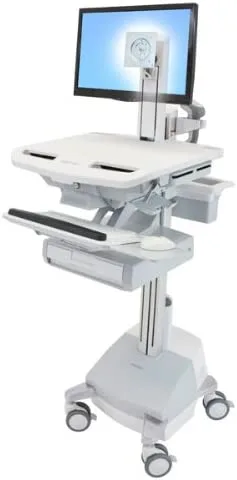 Ergotron StyleView Aluminio, Gris, Blanco Panel plano Carro multimedia