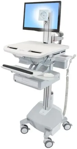 Ergotron StyleView Aluminio, Gris, Blanco Panel plano Carro multimedia