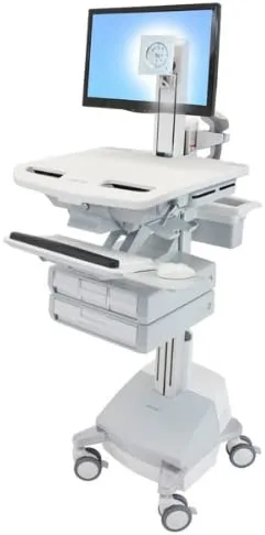 Ergotron StyleView Aluminio, Gris, Blanco Panel plano Carro multimedia