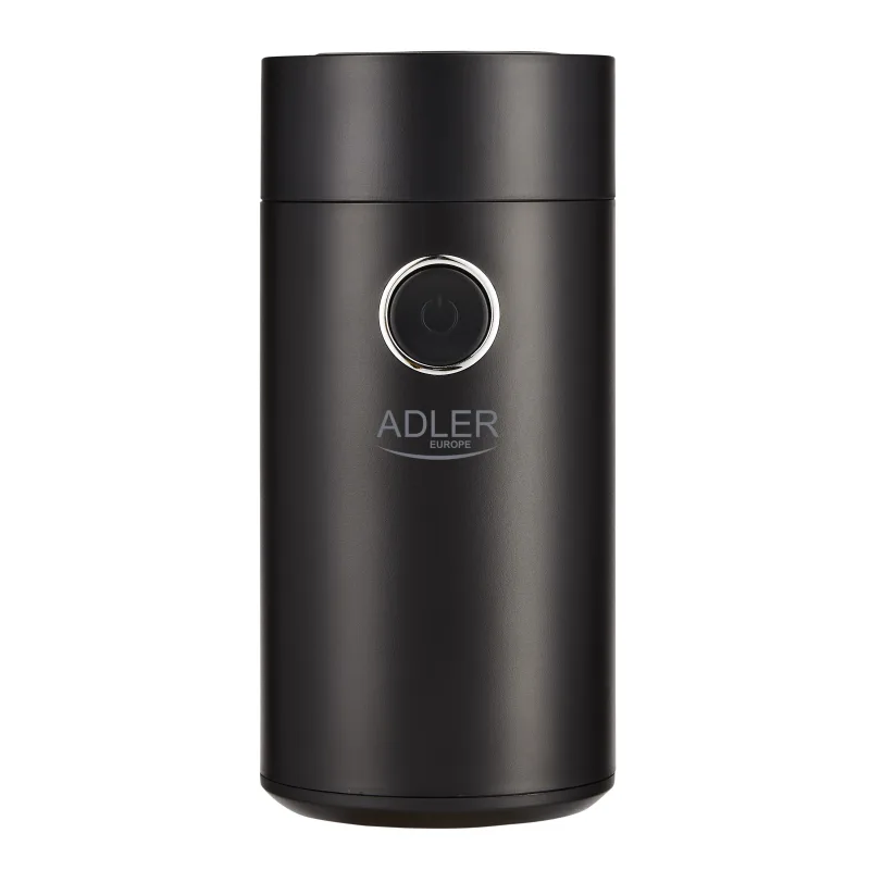 ADLER Molinillo de café - capacidad de 75 g, potencia de 150 W (negro y plateado)