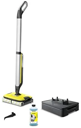 Kärcher FC 7 Cordless Electric broom Batería Húmedo Sin bolsa Plata, Amarillo