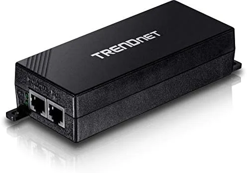 TRENDnet, TPE-115GI, Inyector Gigabit Power Over Ethernet Plus, PoE+ (30 W), Alcance de Red de hasta 100 m (328 pies), Negro