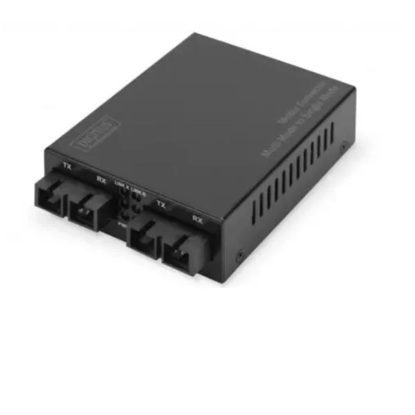 Digitus DN-82124 convertidor de Medio 1000 Mbit/s 1310 NM Multimodo, Monomodo Negro - Convertidor de Red (1000 Mbit/s, 1000Base-SX, 1000Base-SX, Gigabit Ethernet, 1000 Mbit/s, 1000BASE-SX)