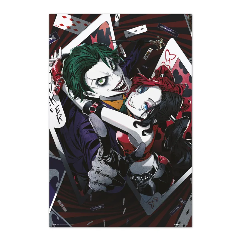 Grupo Erik Póster DC Comics Harley Quinn y Joker Anime - Lamina decorativa Harley Quinn y Joker/Póster Producto con licencia oficial
