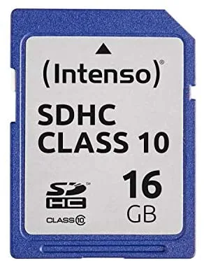 Intenso 16GB SDHC - Tarjeta de memoria SDHC de 16 GB (clase 10), color negro