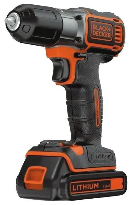 BLACK+DECKER ASD18KB Taladro atornillador 18V Autosense incluye 2 Baterias de litio 1.5Ah y Maletin