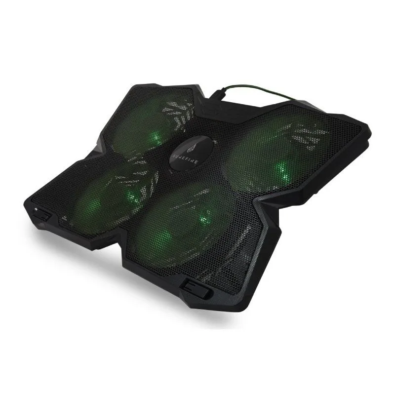 SureFire Bora Gaming Laptop Cooling Pad - Base refrigerante para Laptop 12''-17'' - para laptops hasta 17'' - venitlador para Laptop hasta 1200rpm - máx. 26 dBA - Verde I Powered by Verbatim