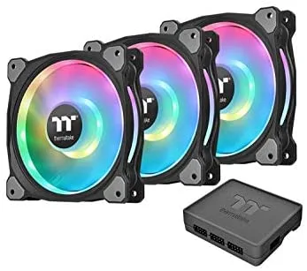 Thermaltake Riing Duo 12 RGB Radiator Fan 3 Pack Dual Riing/Paquete de 3 Ventiladores para PC