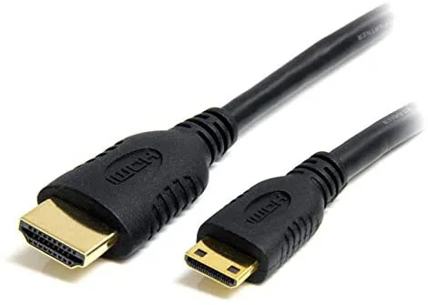 StarTech.com Cable de 50cm Mini HDMI a HDMI con Ethernet - Adaptador Mini HDMI a HDMI de Alta Velocidad 4K 30Hz - Mini HDMI Type-C a Monitor HDMI - Cable Durable Convertidor de Vídeo (HDACMM50CM)