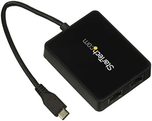 StarTech.com Adaptador de Red USB-C con Dos Puertos Ethernet Gigabit y Puerto Adicional USB (Type-A)