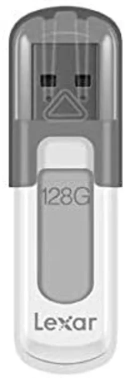 Lexar JumpDrive V100 unidad flash USB 128 GB USB tipo A 3.2 Gen 1 (3.1 Gen 1) Gris, Blanco