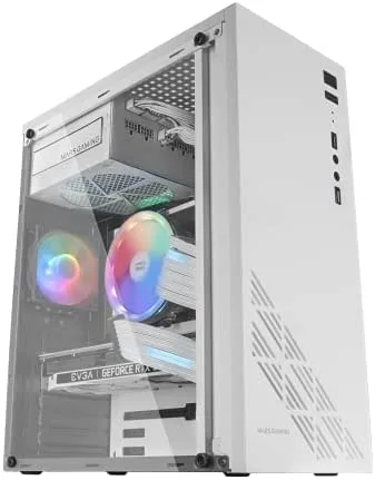 Mars Gaming MC100W Caja PC ATX Ventilador 90mm FRGB Convect-Cool Blanco