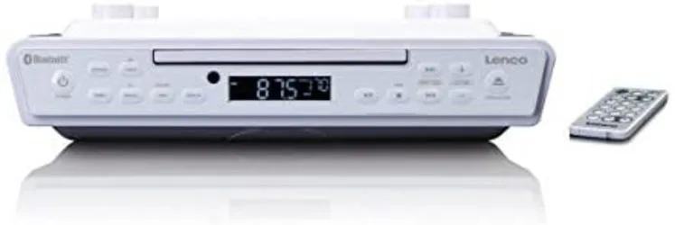 Lenco KCR-150 A003089 - Radio FM con kit de montaje para subestructura (2 x 3 W RMS, función temporizador), color blanco