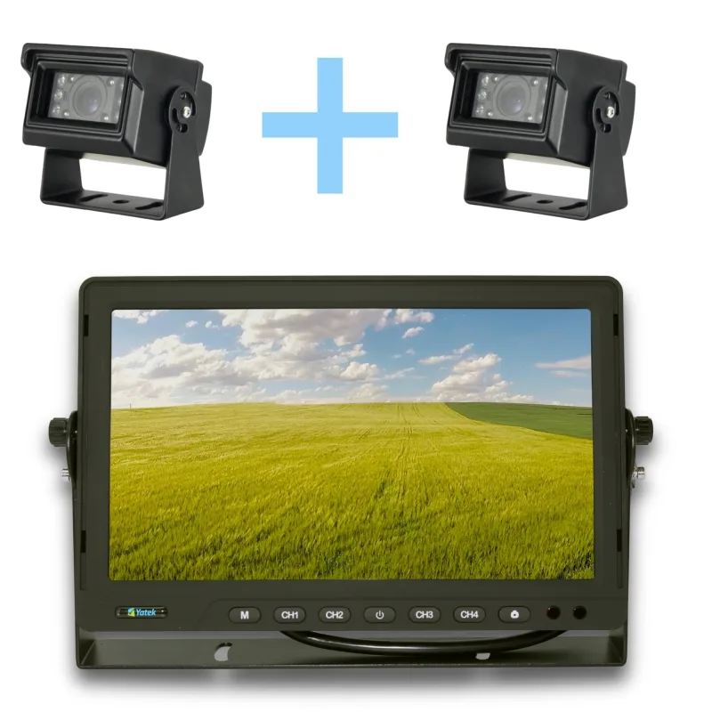 Kit de cámara trasera con monitor AHD 10,1" Yatek + 2 cámaras 1080P para aparcamiento Yatek