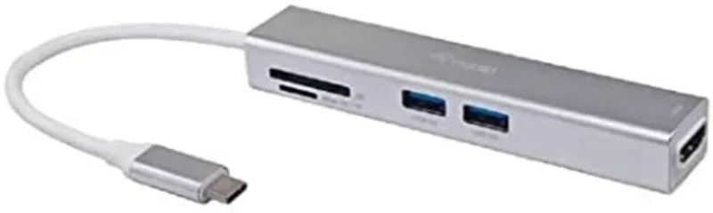 Equip 133480 base para portátil y replicador de puertos USB 3.2 Gen 1 (3.1 Gen 1) Type-C Plata