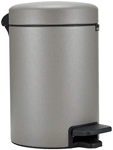Brabantia 126260 papelera 3 L Alrededor Plástico Gris