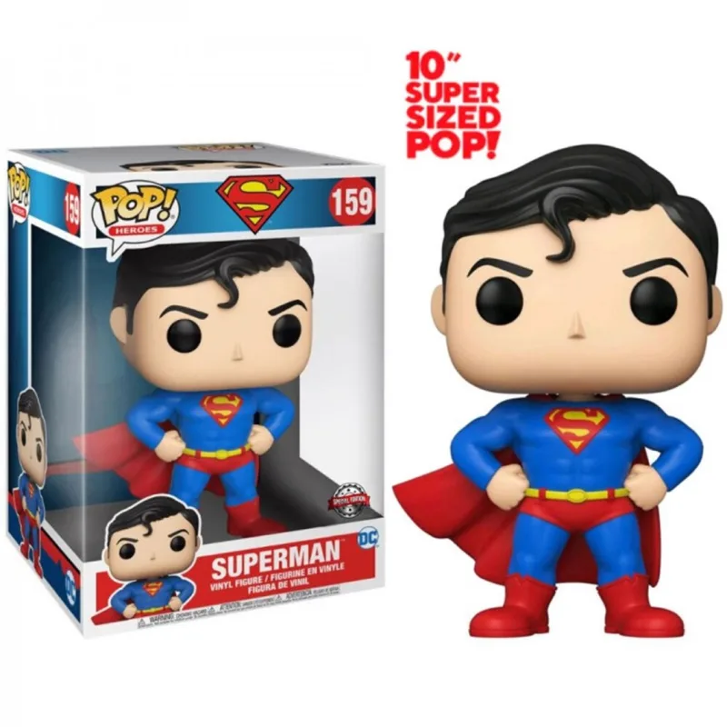 Funko Pop- Figura Pop DC Comics Superman Exclusive 25CM Muñecos cabezones, Multicolor (FUNKO-51263)