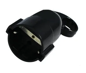 Clavija Hembra Aerea Schuko A Dedo Negra 16a/250vac Dh 36.040/d/n