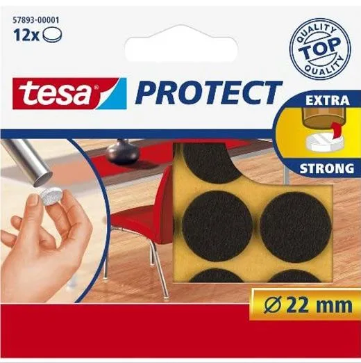 TESA 57893-00001-01 deslizador de fieltro para muebles 12 pieza(s) Alrededor