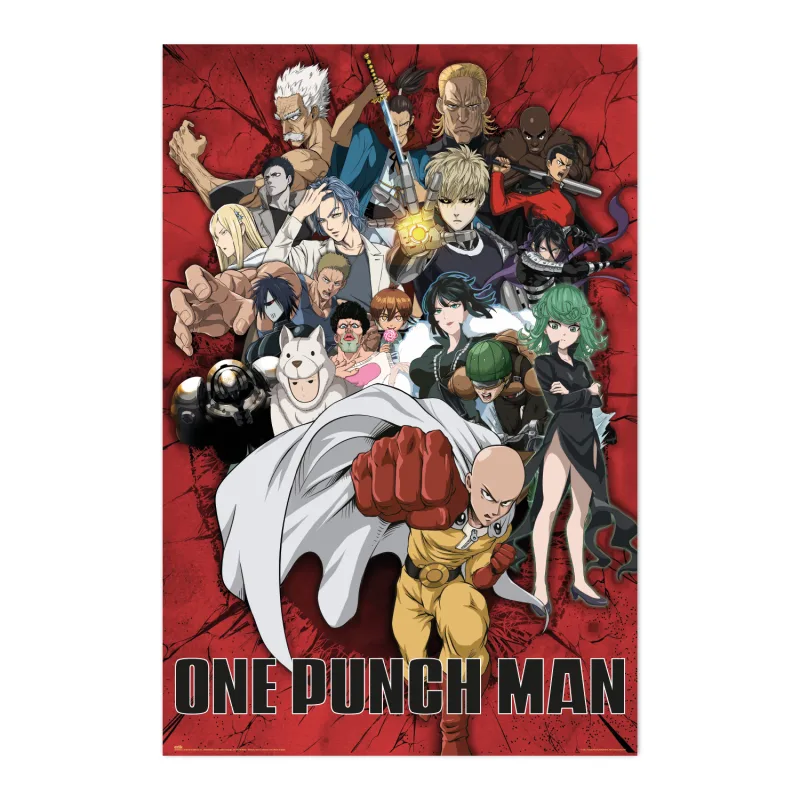 Grupo Erik Poster One Punch Man heroes - Laminas decorativas 61x91,5cm a todo color | Posters para pared ideal decoración habitación