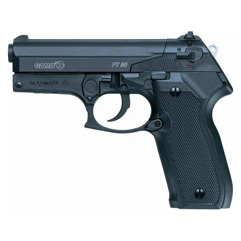 Pistola de aire comprimido CO2 PT-80 Calibre 4.5 mm Gamo, potencia 3,4 julios
