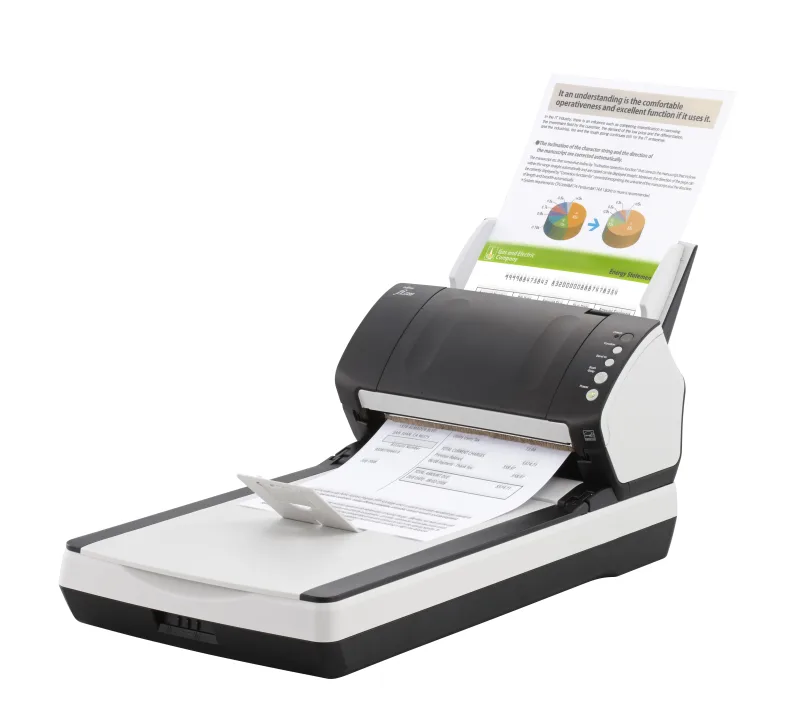 Fujitsu fi-7240 600 x 600 DPI Flatbed & ADF scanner Negro, Blanco A4 - Escáner (216 x 355,6 mm, 600 x 600 DPI, 24 bit, 40 ppm, 40 ppm, 80 ipm)