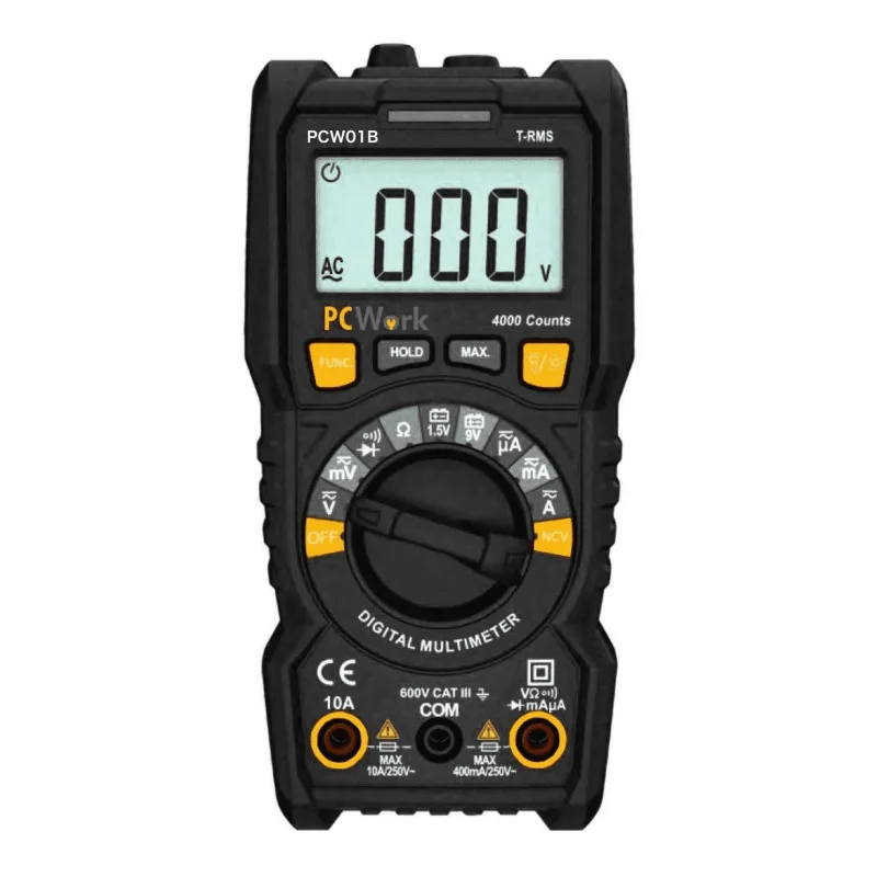 Multimetro Digital True Rms 600v/dc/ac 10a/dc/ac Resistencia 40mg Pcwork Pcw01b