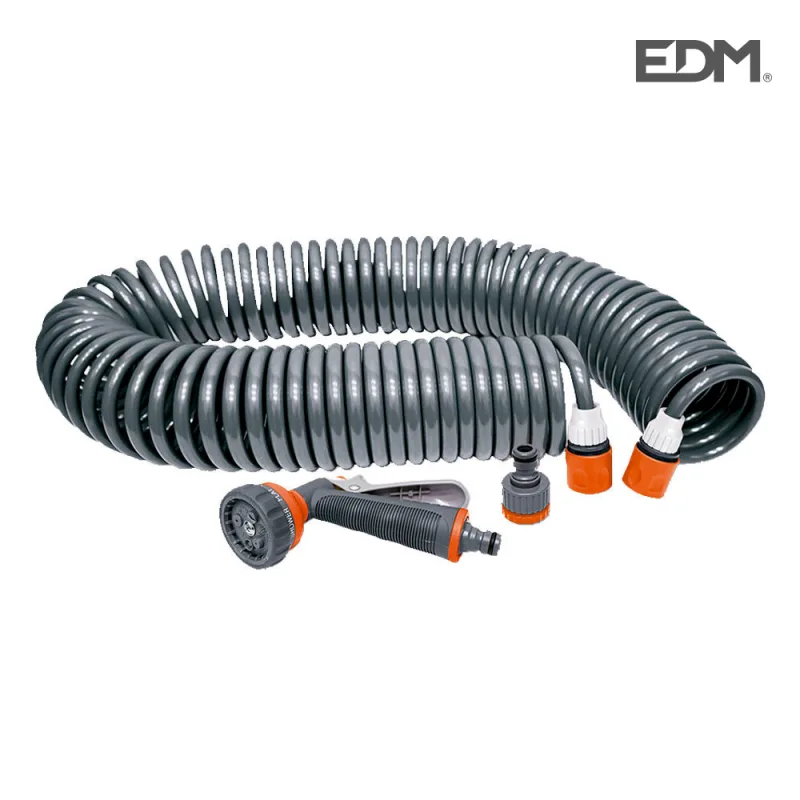 S.of. kit manguera espiral "riega facil" longitud total 15m edm