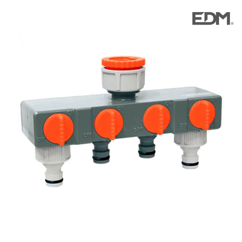 ADAPTADOR 4 VIAS PARA GRIFO JARDIN 3/4 EDM"