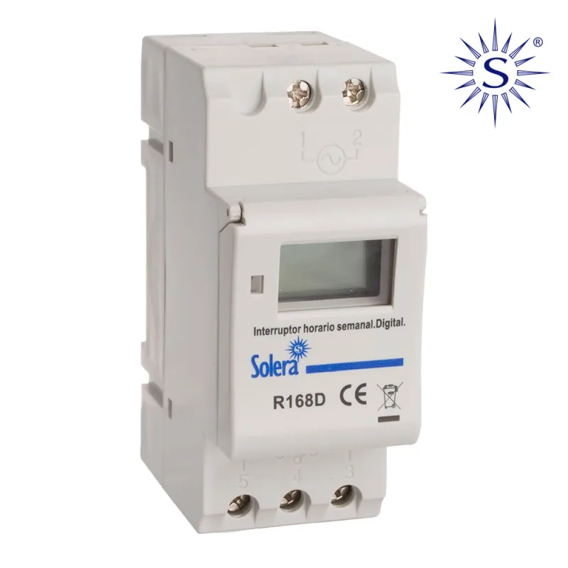 SOLERA 43018 Interruptor Horario Semanal Digital-Analógico 230 V Blanco, 88 X 35 X 60 Cm