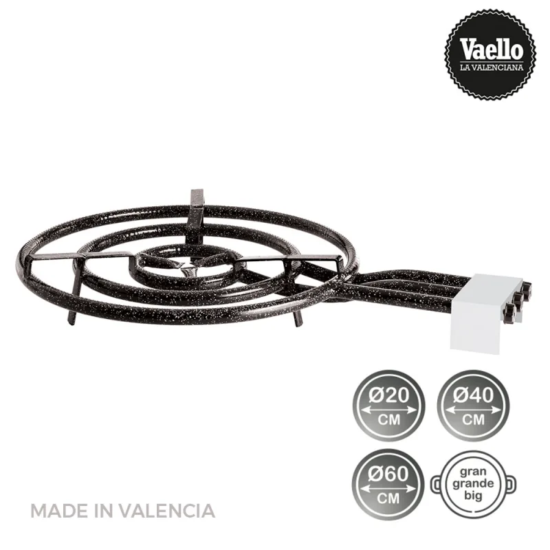 La Valenciana 20600 Quemador Paellero Gas, Negro, 60 cm