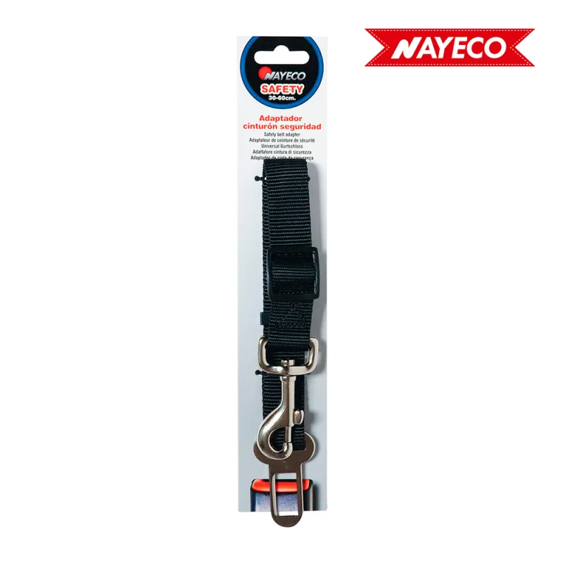 Adaptador-cinturon seguridad 20mm negro nayeco