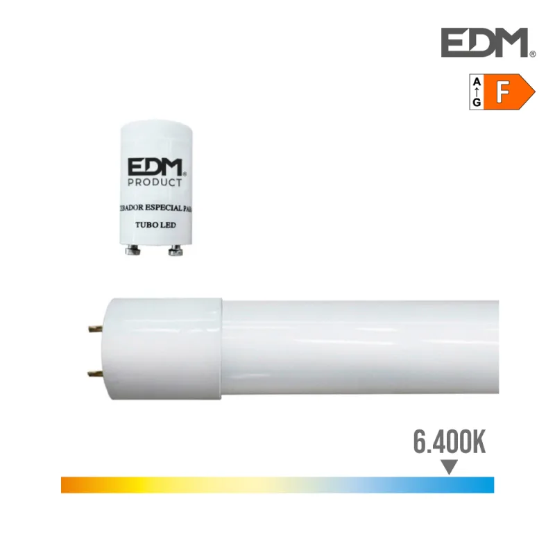 EDM 31191 Tubo Led T8 18W Eco 6.500K Luz Fria (Equivalente 36W)
