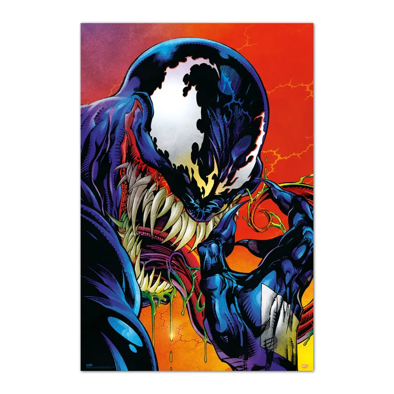 Grupo Erik Poster Marvel Venom comicbook - Poster Venom - Laminas decorativas 61x91,5cm a todo color | Posters para pared ideal decoración habitación Marvel regalos